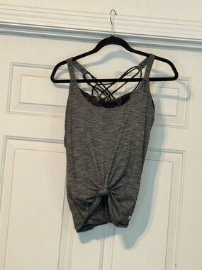 lululemon athletica Gray Twist-Front Strappy Tank